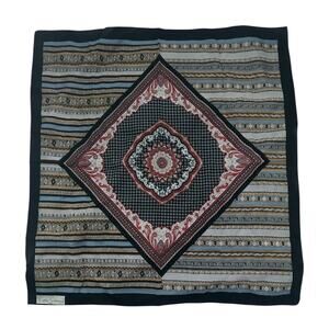Vintage Pierre Cardin Paris Square Scarf Made in Italy Geometric Medallion Print